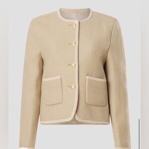 Dunst Beige Tweed Boucle Jacket